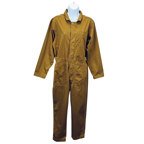 Alex Mill Pants - Alex Mill Women's Mustard Brown Utility Jumpsuit